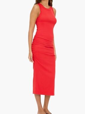 michael stars opaline ribbed dress Women's Nova Ribbed V-Neck Dress - Garnet - Size XL